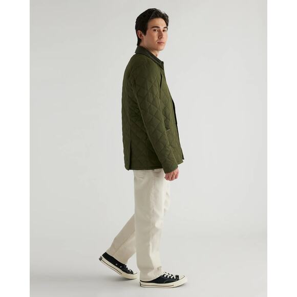 QUINCE Olive Green Featherless Quilted Jacket NWT Size XL - Picture 3 of 11